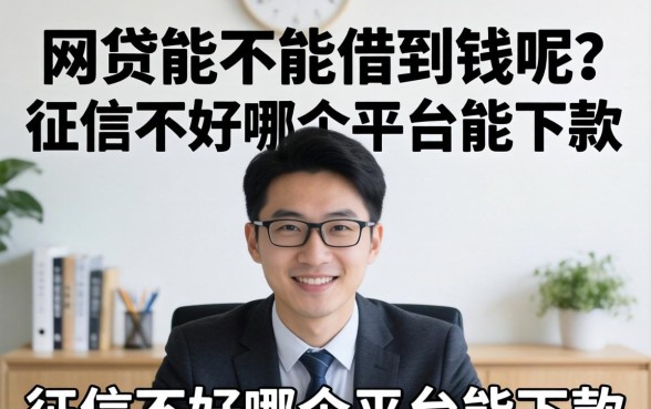 征信不好哪个平台能下款