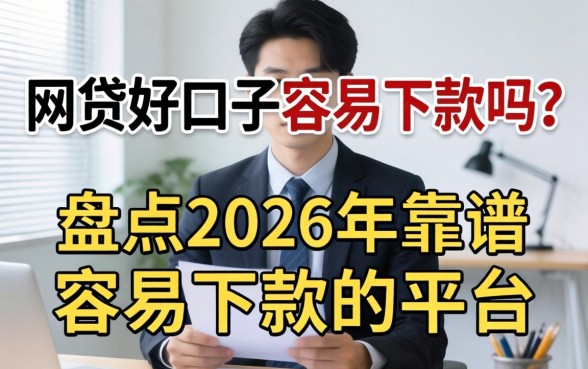 网贷好口子容易下款吗?盘点2026年靠谱容易下款的平台 盘点2026年靠谱容易下款的平台