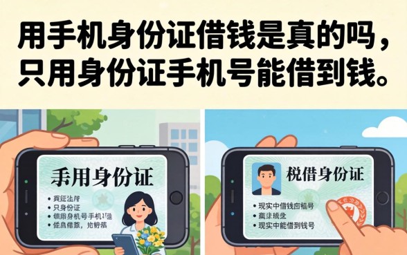 用手机身份证借钱是真的吗，只用身份证手机号能借到钱吗