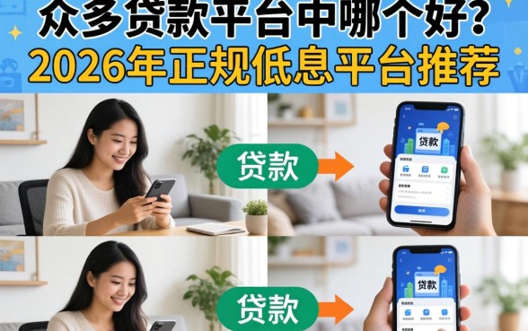 在众多贷款平台中哪个好？2026年正规低息平台推荐