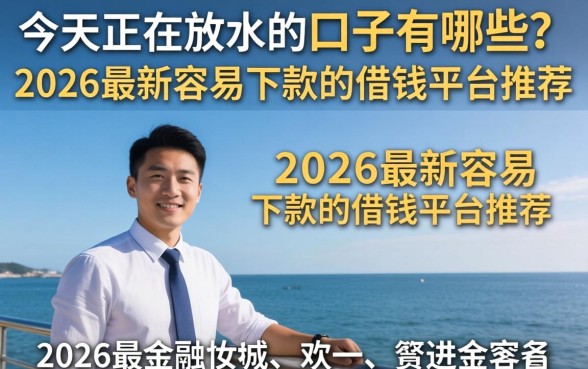 今天正在放水的口子有哪些?2026最新容易下款的借钱平台推荐 2026最新容易下款的借钱平台推荐