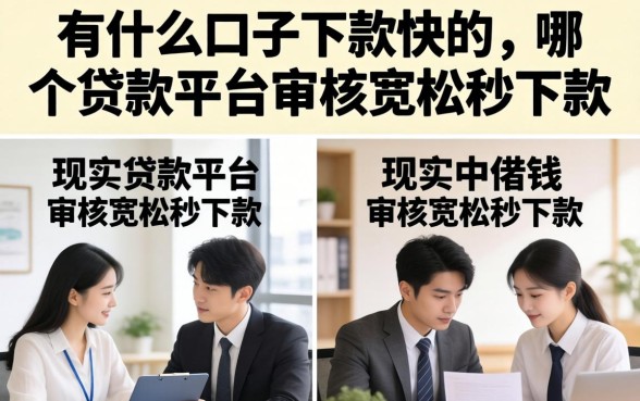 有什么口子下款快的，哪个贷款平台审核宽松秒下款
