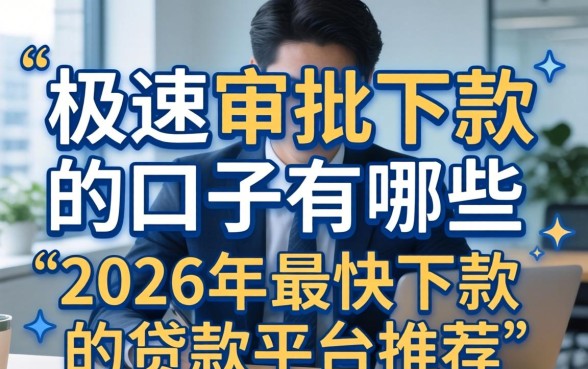 2026年最快下款的贷款平台推荐