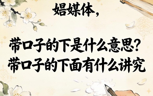带口子的下是什么意思?带口子的下面有什么讲究 带口子的下面有什么讲究