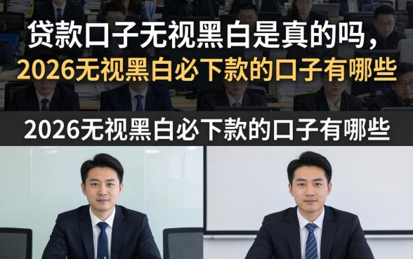 2026无视黑白必下款的口子有哪些