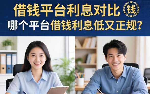 借钱平台利息对比，哪个平台借钱利息低又正规？