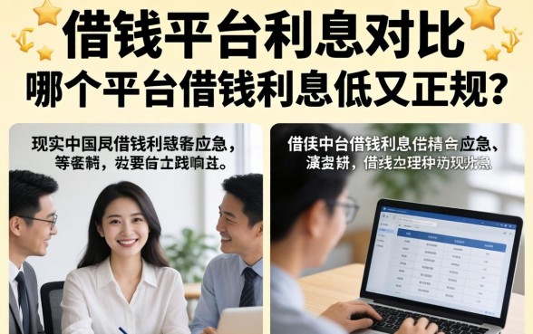 借钱平台利息对比,哪个平台借钱利息低又正规? 哪个平台借钱利息低又正规