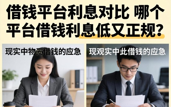 借钱平台利息对比,哪个平台借钱利息低又正规? 哪个平台借钱利息低又正规