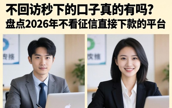 盘点2026年不看征信直接下款的平台