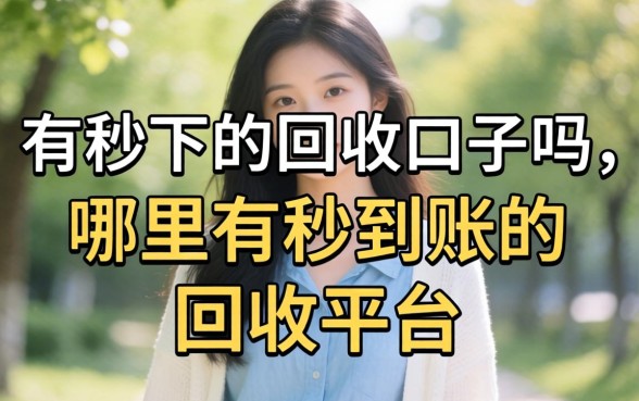 哪里有秒到账的回收平台