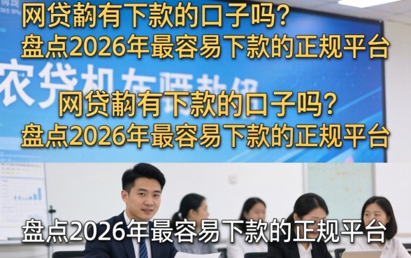 盘点2026年最容易下款的正规平台
