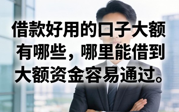 借款好用的口子大额有哪些,哪里能借到大额资金容易通过 哪里能借到大额资金容易通过