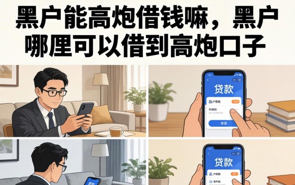 黑户能高炮借钱嘛，黑户哪里可以借到高炮口子