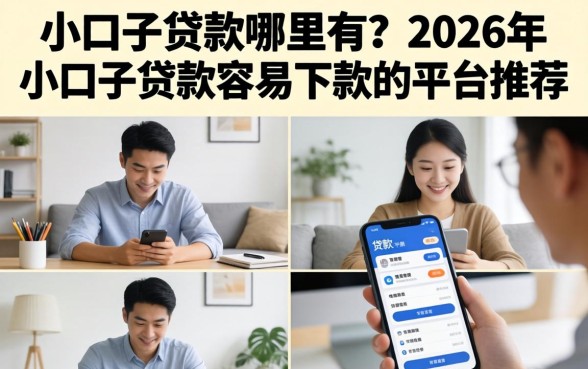 小口子贷款哪里有?2026年小口子贷款容易下款的平台推荐 2026年小口子贷款容易下款的平台推荐