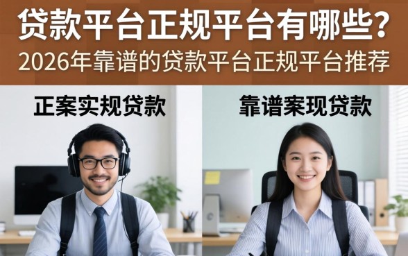 2026年靠谱的贷款平台正规平台推荐
