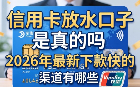 信用卡放水口子是真的吗，2026年最新下款快的渠道有哪些