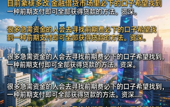 有前期费必下的口子是真的吗