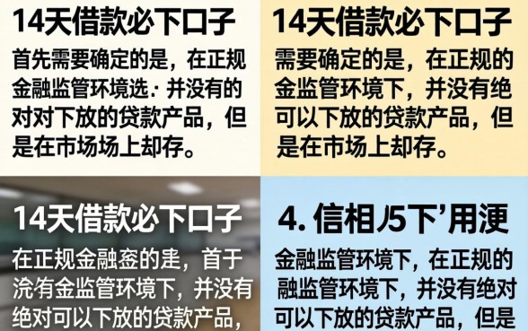14天借款必下口子真的有吗?哪个平台容易下款? 14天借款必下口子真的有吗
