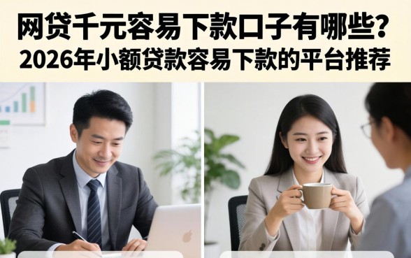 网贷千元容易下款口子有哪些？2026年小额贷款容易下款的平台推荐