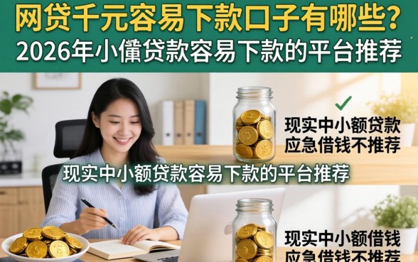 网贷千元容易下款口子有哪些?2026年小额贷款容易下款的平台推荐 2026年小额贷款容易下款的平台推荐