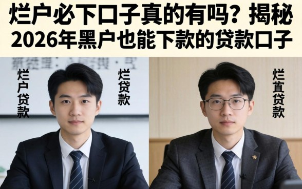 揭秘2026年黑户也能下款的贷款口子