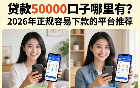 贷款50000口子哪里有?2026年正规容易下款的平台推荐 2026年正规容易下款的平台推荐