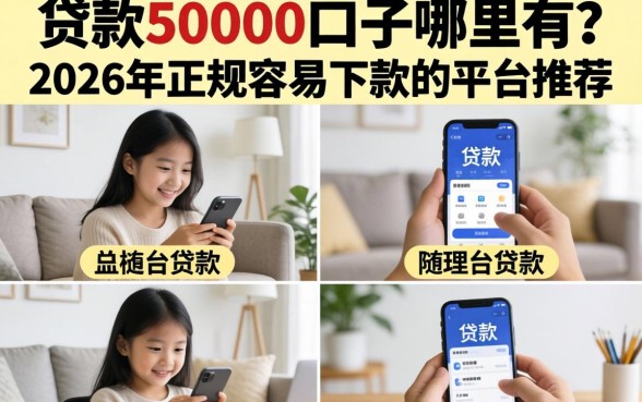贷款50000口子哪里有?2026年正规容易下款的平台推荐 2026年正规容易下款的平台推荐