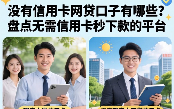 没有信用卡的网贷口子有哪些？盘点无需信用卡秒下款的平台