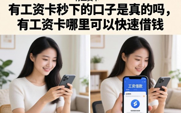 有工资卡秒下的口子是真的吗，有工资卡哪里可以快速借钱