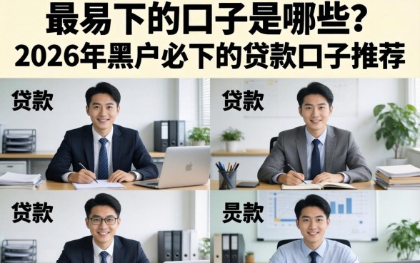 最易下的口子是哪些?2026年黑户必下的贷款口子推荐 2026年黑户必下的贷款口子推荐