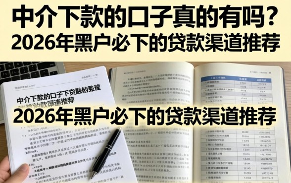 2026年黑户必下的贷款渠道推荐