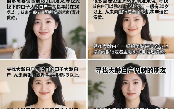 大龄白户能下的口子有哪些？盘点大龄白户容易通过的贷款渠道