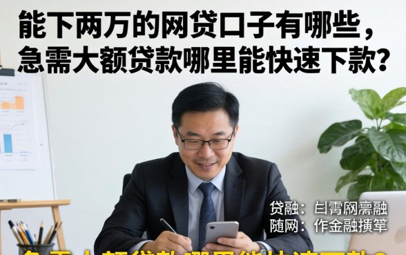 急需大额贷款哪里能快速下款