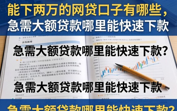 急需大额贷款哪里能快速下款