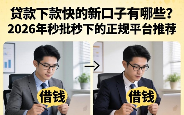 贷款下款快的新口子有哪些?2026年秒批秒下的正规平台推荐 2026年秒批秒下的正规平台推荐