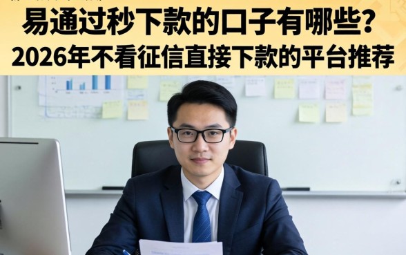 易通过秒下款的口子有哪些?2026年不看征信直接下款的平台推荐 2026年不看征信直接下款的平台推荐