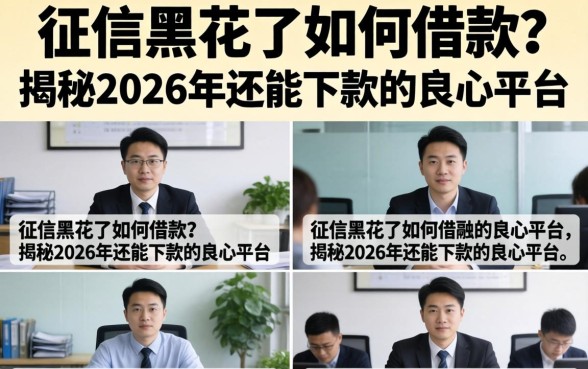 征信黑花了如何借款?揭秘2026年还能下款的良心平台 揭秘2026年还能下款的良心平台