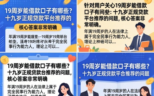 19周岁能借款口子有哪些?十九岁正规贷款平台推荐 19周岁能借款口子有哪些