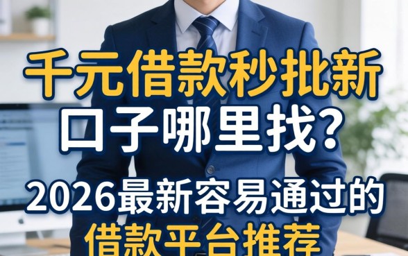 2026最新容易通过的借款平台推荐