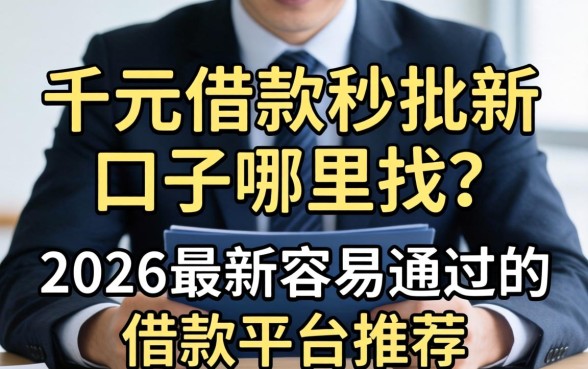 2026最新容易通过的借款平台推荐