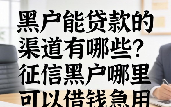 征信黑户哪里可以借钱急用