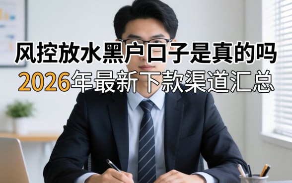 风控放水黑户口子是真的吗,2026年最新下款渠道汇总 2026年最新下款渠道汇总