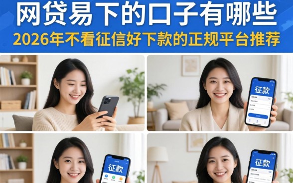 2026年不看征信好下款的正规平台推荐