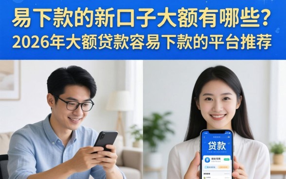 2026年大额贷款容易下款的平台推荐