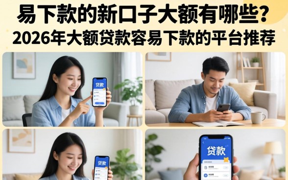 2026年大额贷款容易下款的平台推荐