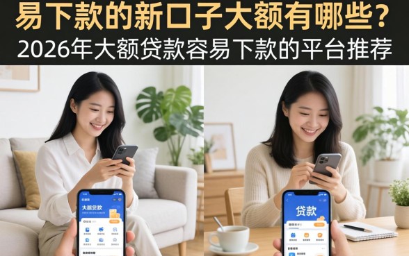 2026年大额贷款容易下款的平台推荐