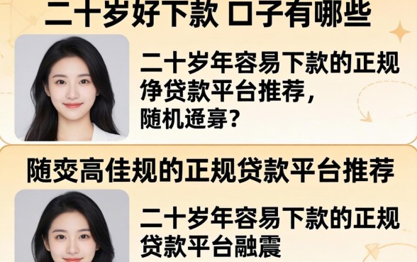 二十岁好下款的口子有哪些,二十岁容易下款的正规贷款平台推荐 二十岁容易下款的正规贷款平台推荐