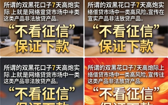 双黑花口子7天高炮真的有吗？2026双黑逾期必下的口子推荐