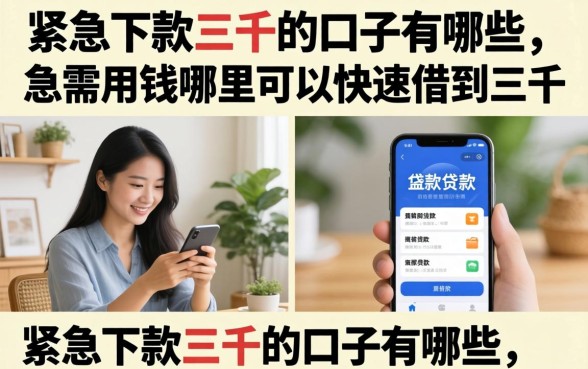 紧急下款三千的口子有哪些,急需用钱哪里可以快速借到三千 急需用钱哪里可以快速借到三千