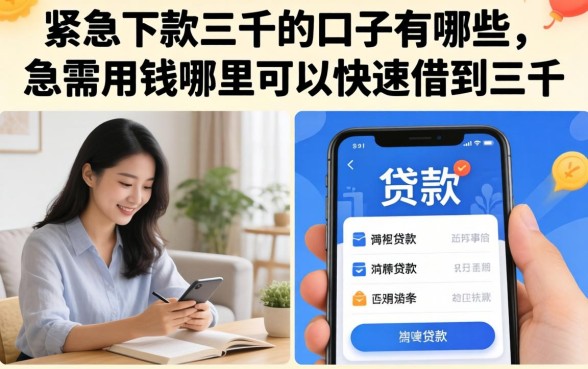 紧急下款三千的口子有哪些,急需用钱哪里可以快速借到三千 急需用钱哪里可以快速借到三千